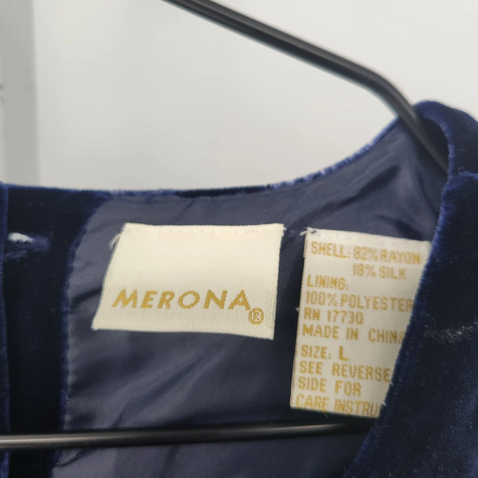 Blusa vintage Y2K Merona para mujer talla L mezcla de seda sin mangas terciopelo púrpura Foto 3 de 4