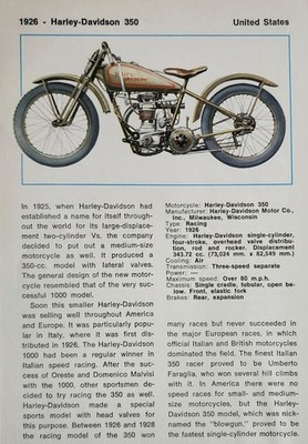 Harley Motorcycle Bike Picture Info Detail Vtg Original Article Sheet Decor 