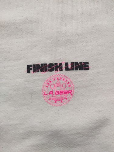 Vintage 80s LA Gear Finish Line Sweatshirt Womens XL Neon Made In Usa Los Angels - Picture 4 of 6