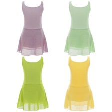 Kids Girls Dancewear Sleeveless Dress Lyrical Dresses Ballerina Costume Party