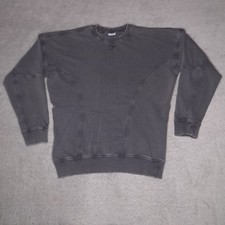 GymShark Sweatshirt Adult Small Faded Dark Gray Long Sleeve Vintage Look