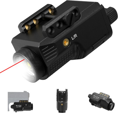 Laser Light Combo for Pistol and Rifle - 800 Lumens Red Laser Beam Flashlight fo