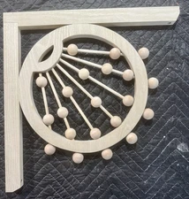 Victorian Art Nouveau Corner Fans Stick And Ball (pair)