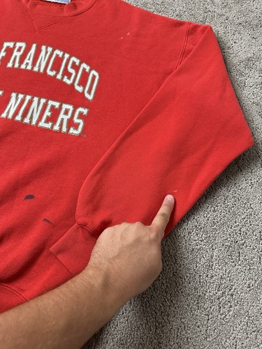 Felpa uomo vintage anni 80 Russell Athletic NFL San Francisco 49ers USA taglia XL - Foto 10 di 11