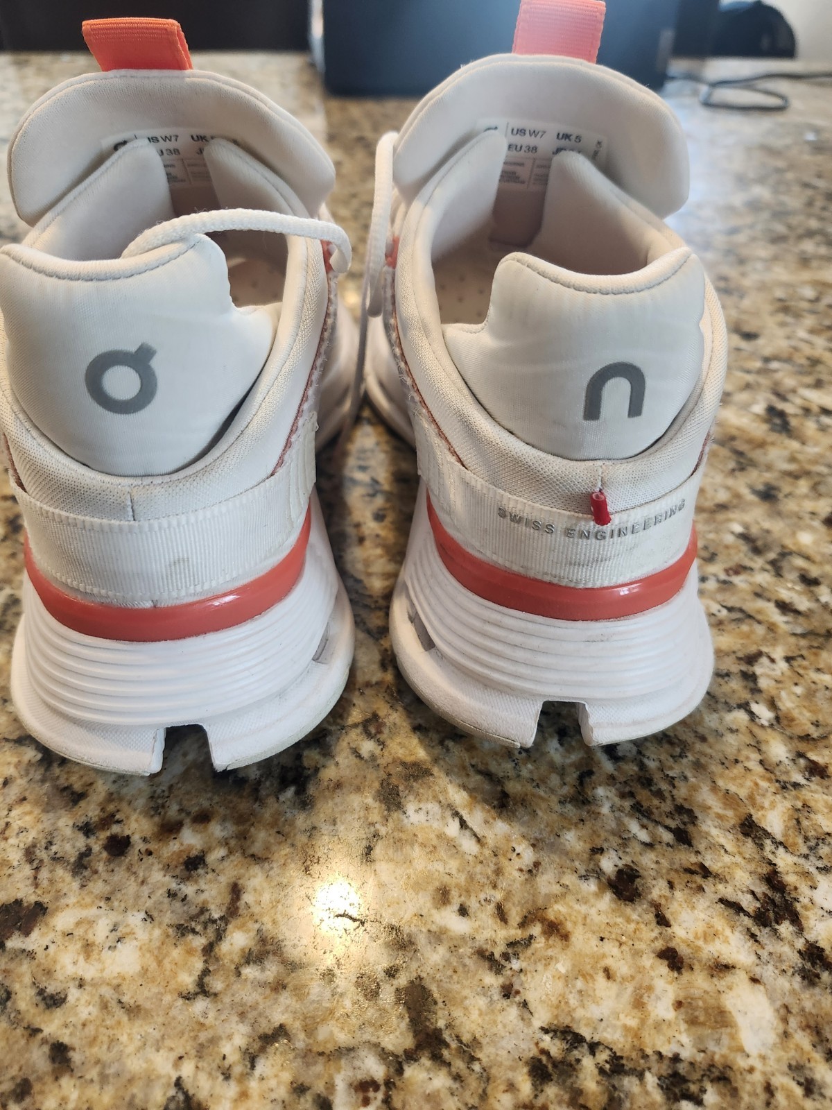 On Cloud Cloudtech Running Shoes White  Orange Wo… - image 4