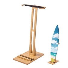 Vertical Surfboard Stand Wooden Surfboard Rack for Storage Display Adjusta