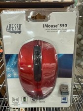 Adesso iMouse S50 2.4 GHz Wireless Optical Mini Mouse Metallic Red