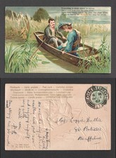 Rowing Paul Finkenrath Berlin 6006 6010 Embossed Postcard 1907 Edinburgh