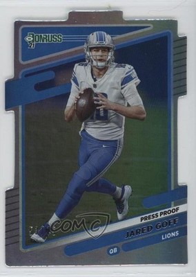 2021 Panini Donruss Press Proof Silver Die-Cut 53/75 Jared Goff #170 0d8