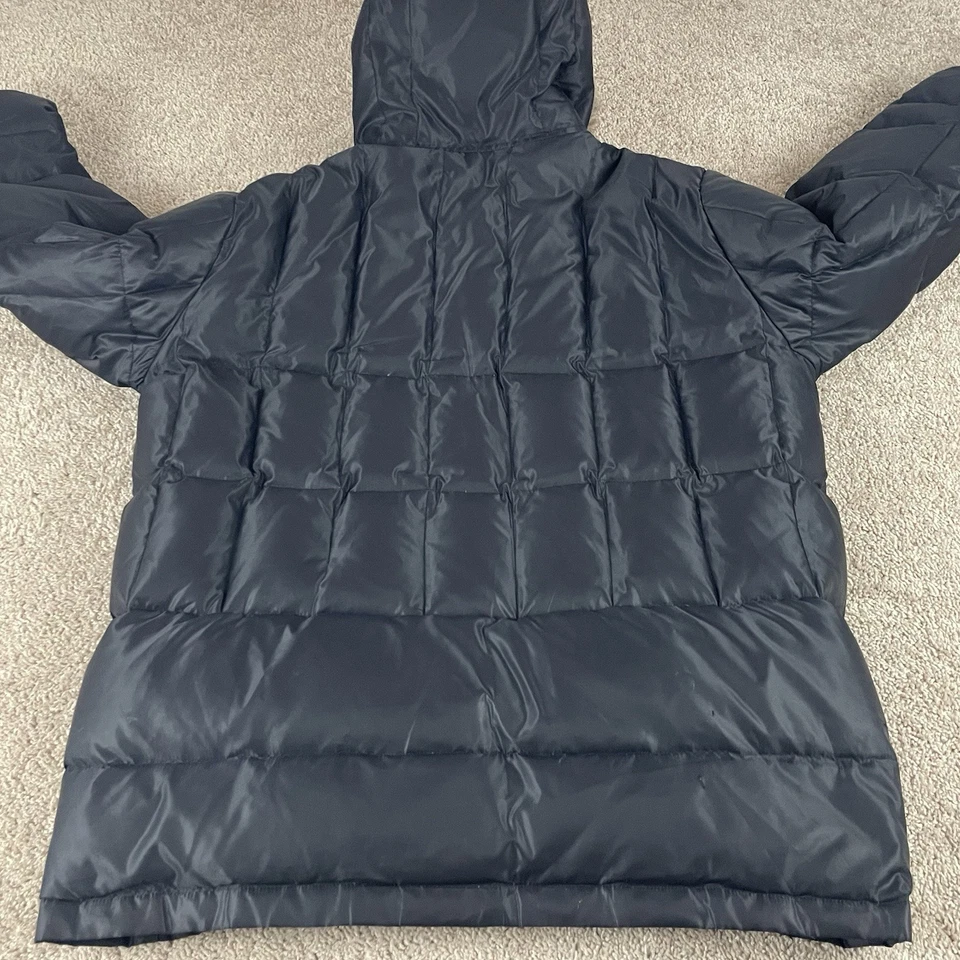 Vintage GAP Puffer Jacket Mens Large Black Faux Fur Hooded Y2K Gorpcore Hip Hop - Image 4 of 4