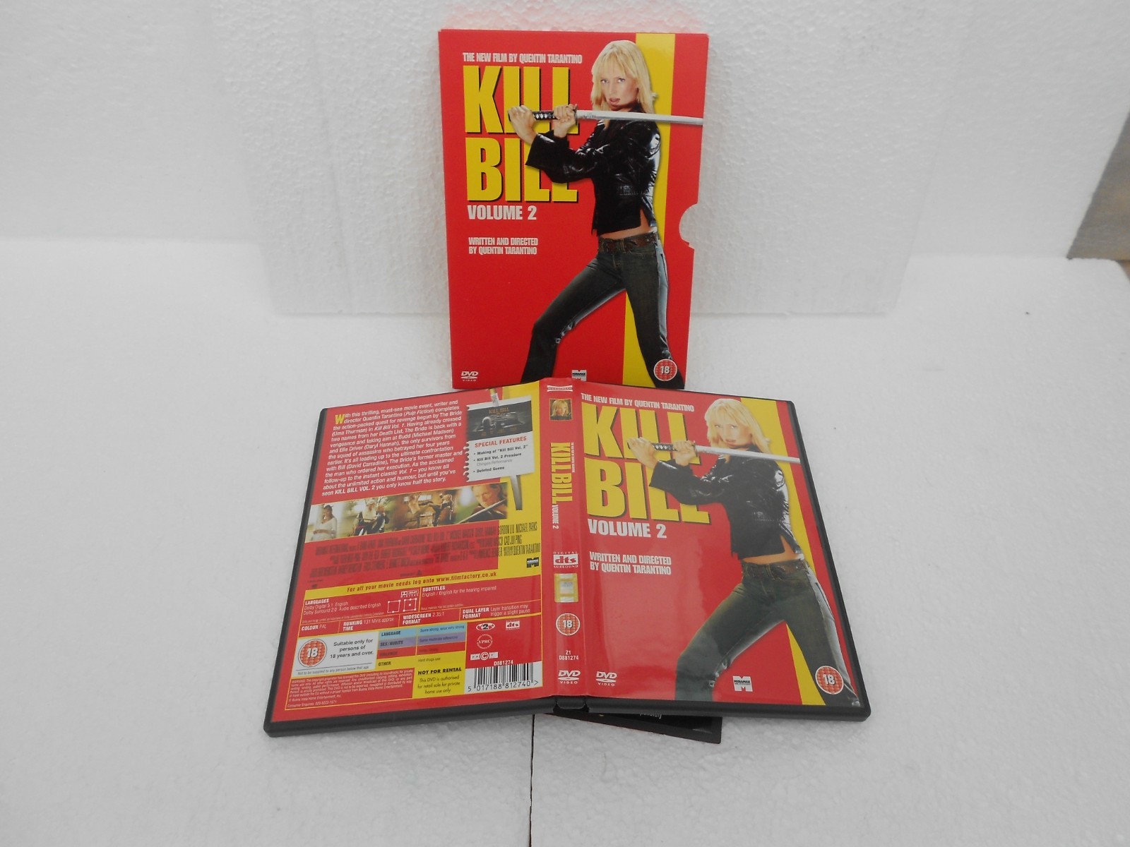 Kill Bill Vol.2 (18) with slip cover (DVD, 2004) region 2 DVD