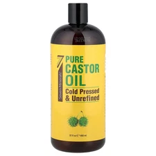 Pure Castor Oil, Cold Pressed & Unrefined, Unscented, 32 fl oz (950 ml)