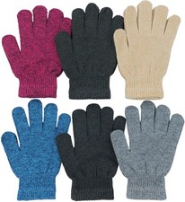 's Pack of 6 Assorted Gloves - Marled - Size