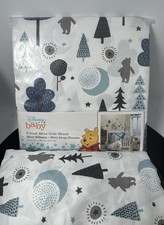 Two Disney Baby Forever Pooh White/Blue Bear Fitted Crib Sheet by Lambs  Ivy