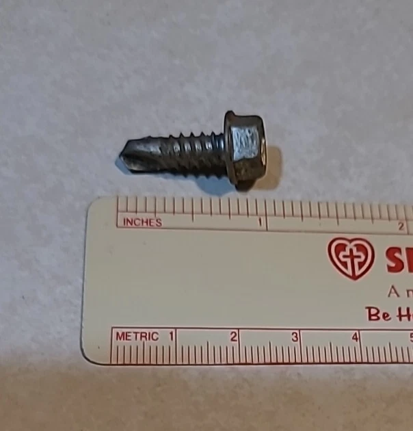 Tornillos autoperforantes de 1/4-14 X 3/4 pulgadas #14 cantidad 100 zinc 3/8 pulgadas cabezal de arandela hexagonal Foto 4 de 4