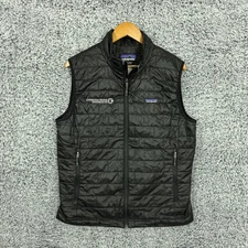 Patagonia Nano Puff Jacket Mens Medium Black Jacket Full Zip Primaloft Adult M