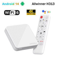 H96 MAX H313 Smart TV Box Android 14 ATV TV Box 4K Video Set Top Box 100M LAN Wi
