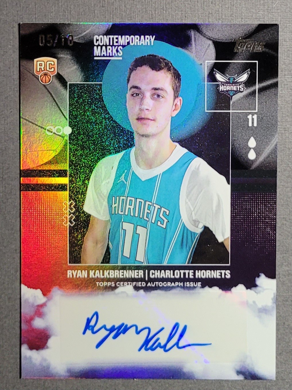 2025-26 Topps Ryan KalkBrenner Contemporary Marks Black Rainbow RC Auto /10