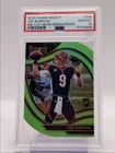 JOE BURROW 2020 SELECT FIELD LEVEL ROOKIE DIE CUT NEON GREEN RC PSA 10 Q1778