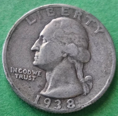 1938-S Washington Silver Quarter -*`XF PLUS  * with Free Shipping