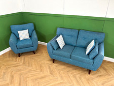 Ashgate Blue 2 Seater and Arm Chair - Delivery Available