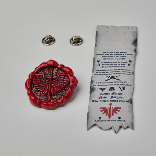 Distintivo commemorativo Warhammer 40K Angeli Oscuri Sigilli di Purezza Leone El'Jonson Legione - Foto 5 di 12