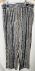Robert Louis Size 2x Womens Black/White Striped High Rise Pull-On Wide Pants — photo 1