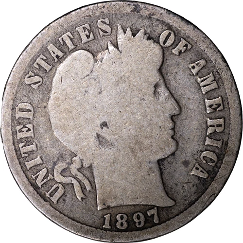 1897-S 10c Barber Dime ~ Good