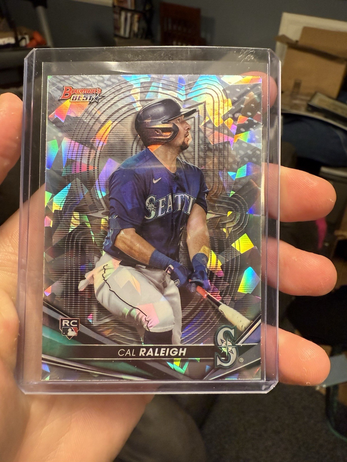 2022 Bowman's Best - Cal Raleigh #6 Atomic Refractor (RC) Rookie Mariners
