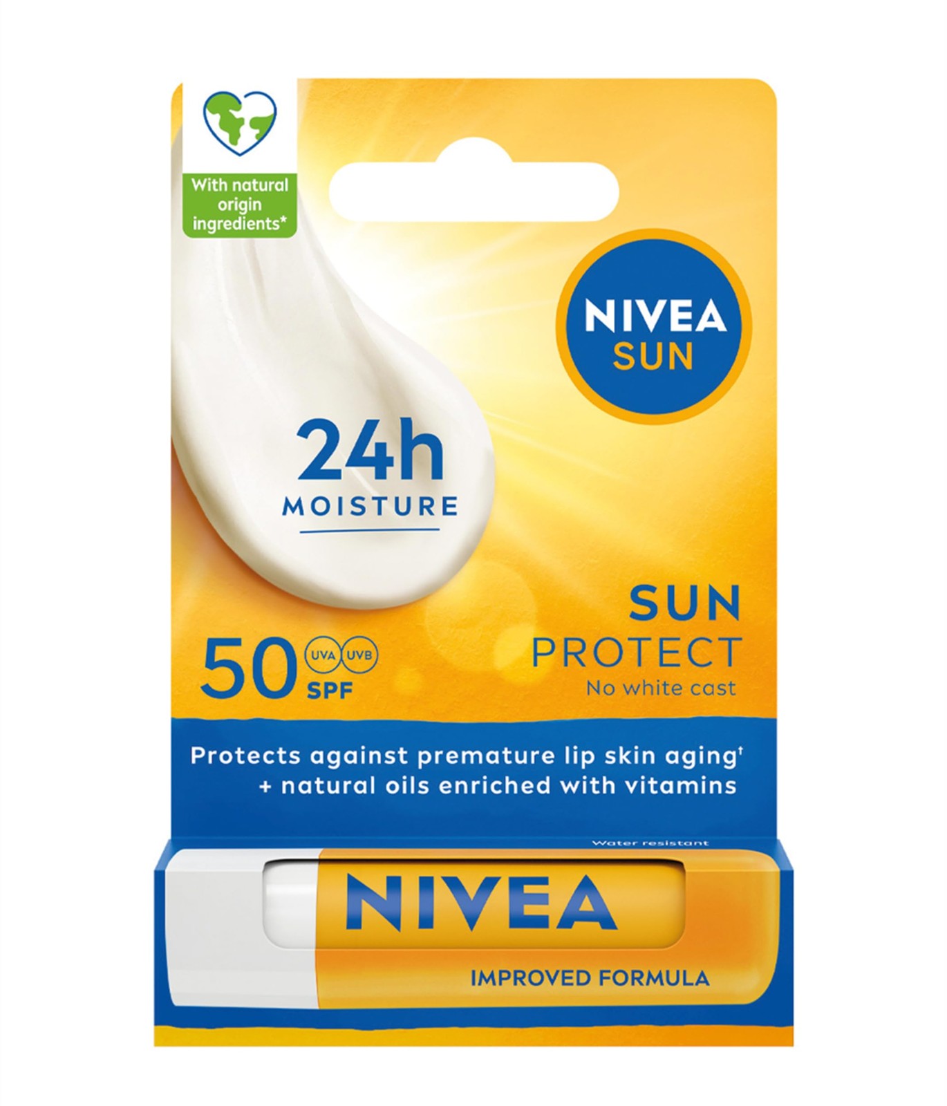 Protect Caring Lip Balm SPF50 (4.8g), Factor 50 Balm with Shea Butter, Protec...