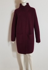 Windsor super weicher dicker 100% Kaschmir Strickmantel Grobstrick Burgunderrot