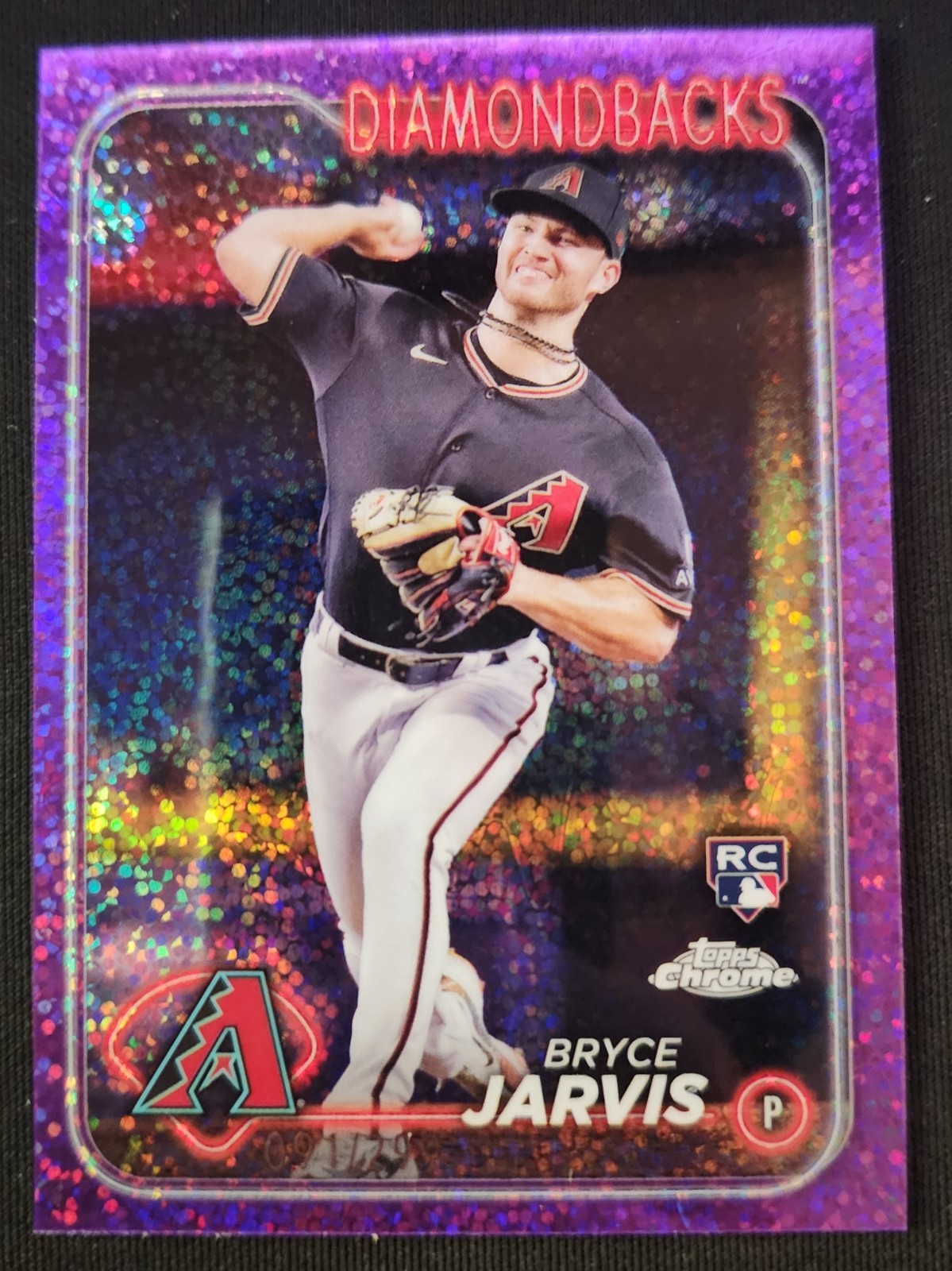 2024 Topps Chrome Purple Speckle Refractor #75 Bryce Jarvis Rookie #'d /299