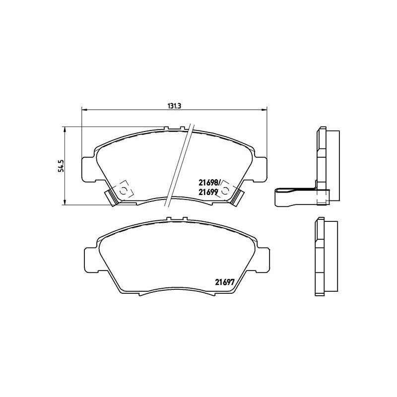 BRAKE PAD SET DISC BRAKE P 28 024 FOR HONDA L15A7/L15A1 1.5L L13A3/L13Z1 1.3L - Image 19