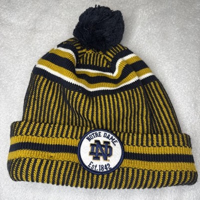 Notre Dame Fighting Irish Knit Beanie Pom Hat New Era EST 1842 Irish