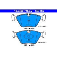 Bremsbelagsatz Scheibenbremse ATE 13.0460-7155.2 FüR BMW MG X3
