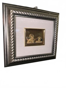 Mini Reproduction of The Sistine Madonna On Silver Lamina Certified Of Guarantee