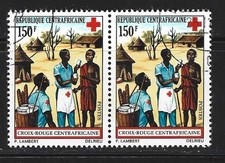 CENTRAL AFRICAN REPUBLIC - Scott 158 pair