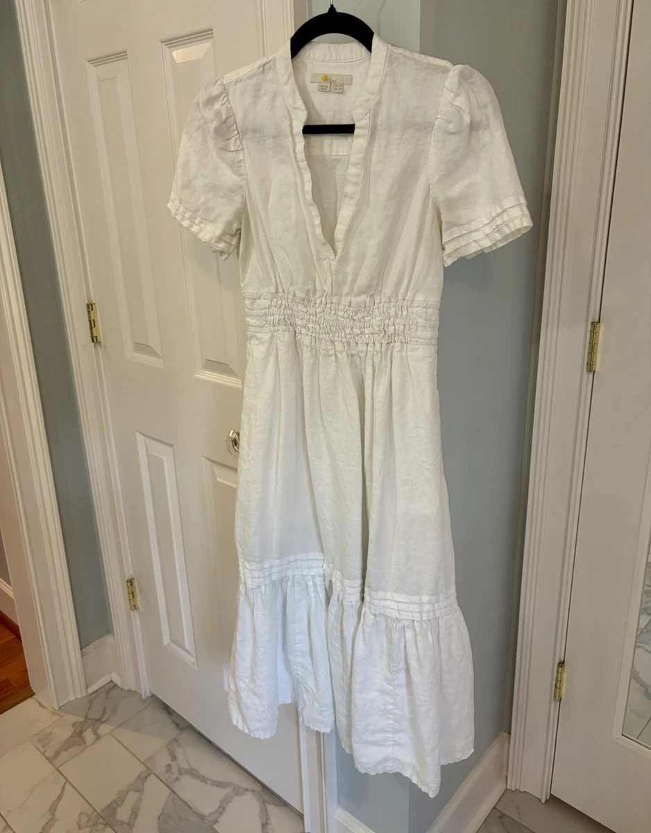 boden white dress Summer Finds from side seam pockets and hem side slits. Short Wedding Shower Dresses Boden