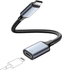 USB C to Lightning Audio Adapter Cable Type C Male HiFi Grey