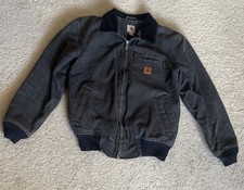 Carhartt 101228 001 Bankston Black Quilt Lined Canvas Bomber Jacket-Size Small
