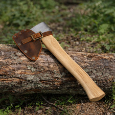 Funda de hacha de cuero hecha a mano, funda de hoja de hacha ajustable