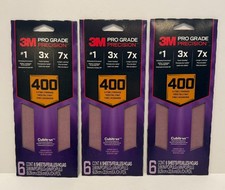 3 Pack - 3m Pro Grade Precision 3.66 X 9 400 Grit Sanding Paper 18 Sheets