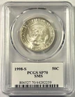 1998s Kennedy Silver Half Dollar SMS SP70 PCGS Signature Holder! Stunning! Rare!