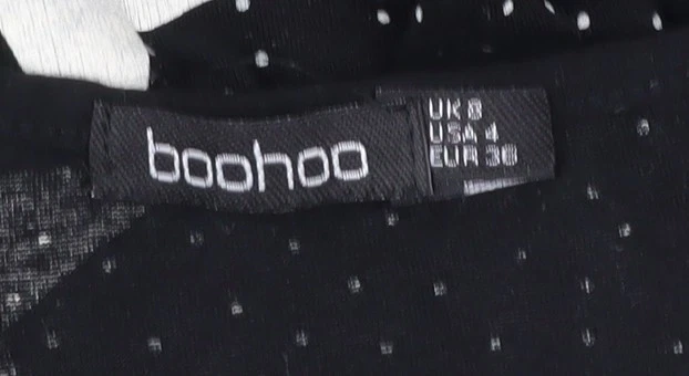 Boohoo Women's Black Star Pattern Shift Dress Size 8 - Image 4 of 4
