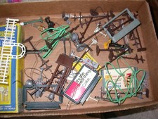 Lot of Vintage HO 1/87 Scale Building Accessories Detail Parts For Train Layout