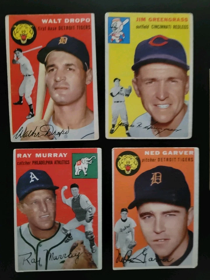 Lote de tarjetas de béisbol 1954 Topps - 5 diferentes - con Walt Dropo y Sherm Lollar Foto 2 de 4