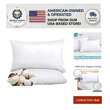 Ultra Soft 300 Thread Count Cotton Pillowcases Set of 2 - Queen Size White