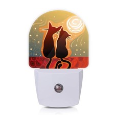 Cat Couple Moonlight Night Lights Plug into Wall for Girls Boys Room...
