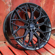 4 X 18" VW CADDY 2005-2026 WOLFRACE MAVERICK GLOSS BLACK 8J ALLOY WHEELS