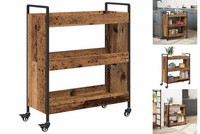 KüChenwagen Rollwagen Servierwagen KüChentrolley Altholz 70X30X82 Cm